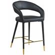 Meridian Furniture Destiny Black Vegan Leather Stool