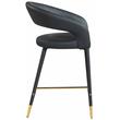 Meridian Furniture Destiny Black Vegan Leather Stool