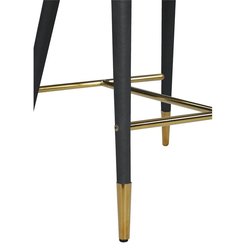 Meridian Furniture Destiny Black Vegan Leather Stool