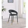 Meridian Furniture Destiny Black Vegan Leather Stool