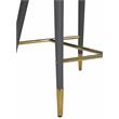 Meridian Furniture Destiny Grey Vegan Leather Stool