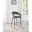 Meridian Furniture Destiny Grey Vegan Leather Stool