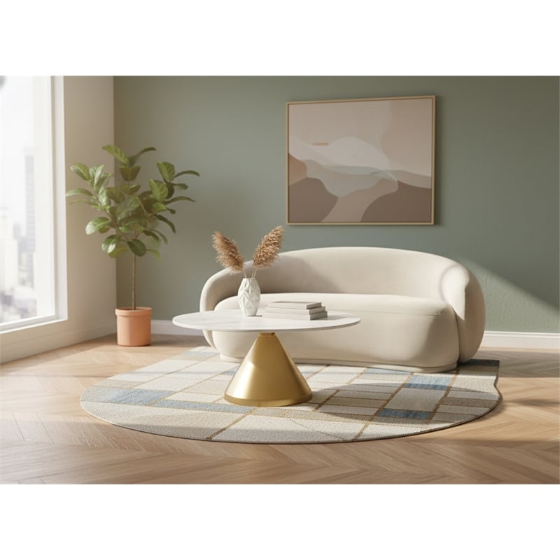 Meridian Furniture Emery White Marble Coffee Table