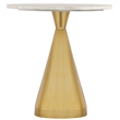 Meridian Furniture Emery White Marble End Table