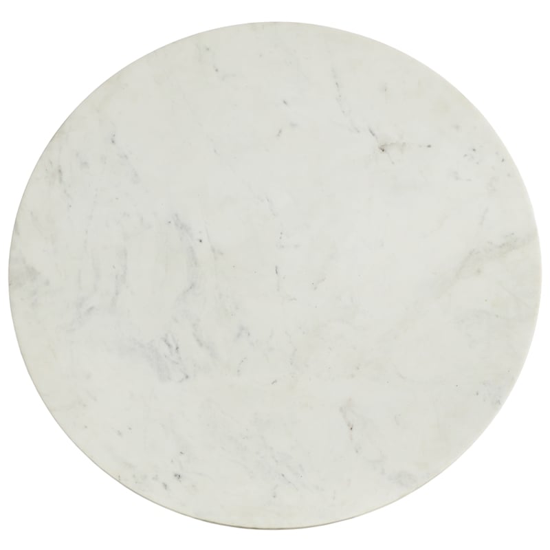 meridian furniture emery white marble end table