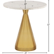 Meridian Furniture Emery White Marble End Table