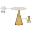 Meridian Furniture Emery White Marble End Table