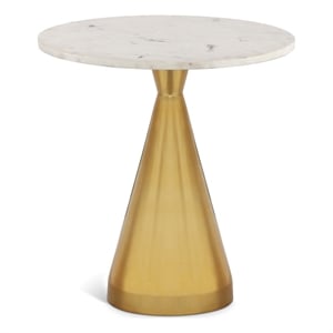 Meridian Furniture Emery White Marble End Table