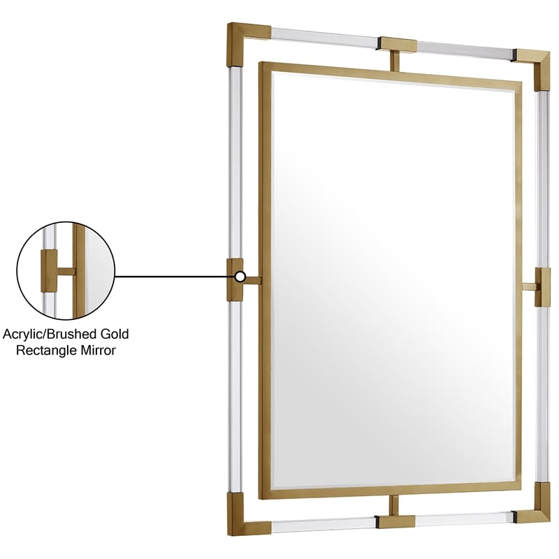 Meridian Furniture Ghost Gold Mirror