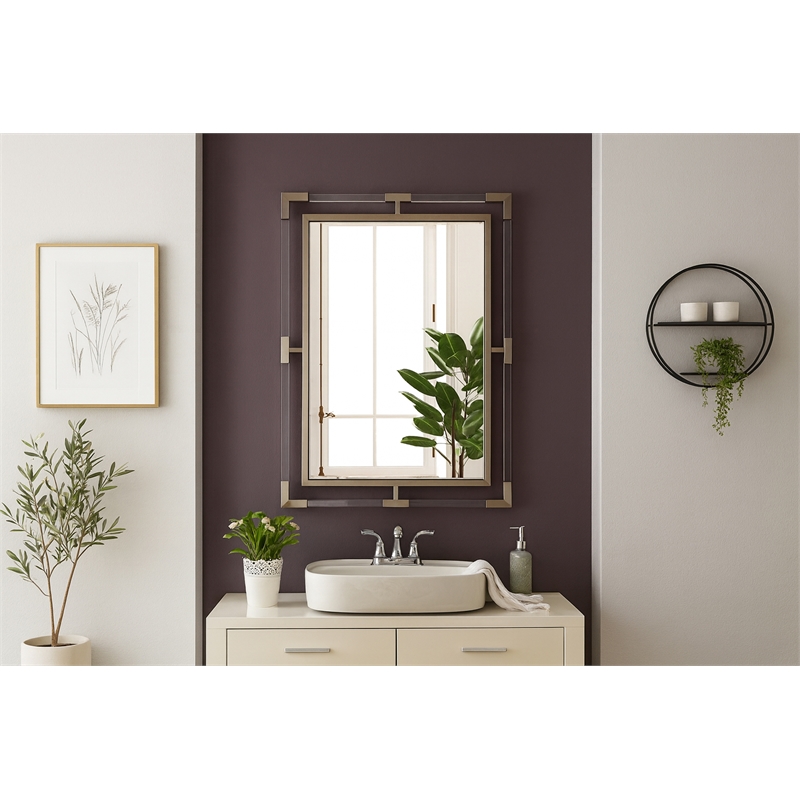 Meridian Furniture Ghost Chrome Mirror