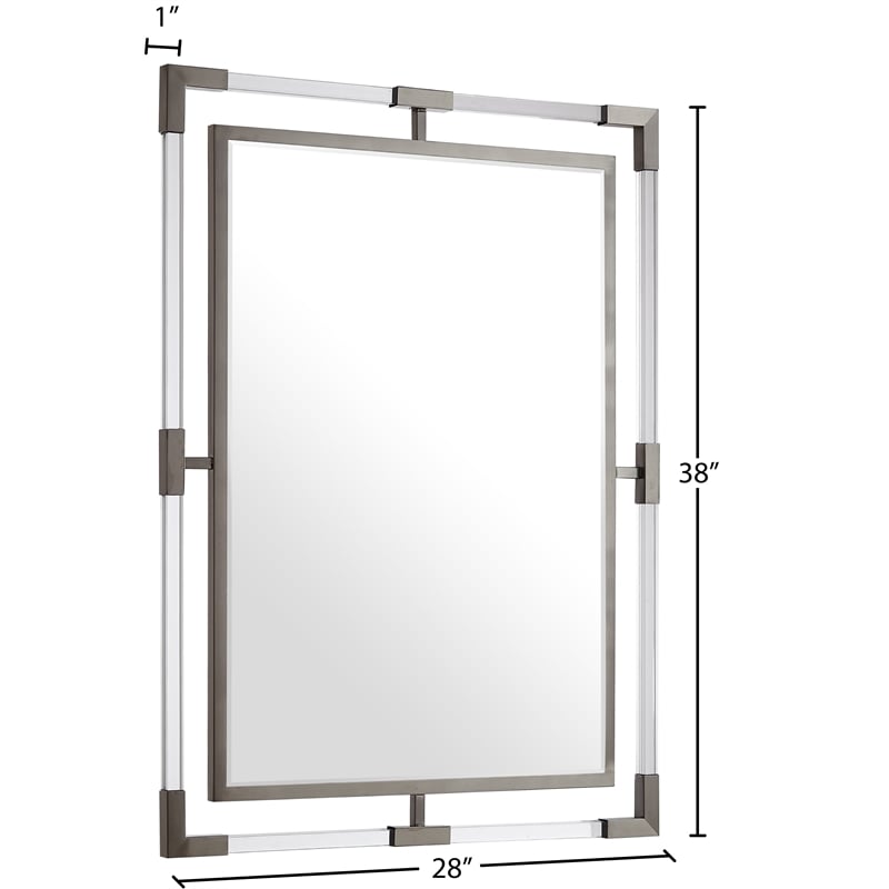 Meridian Furniture Ghost Chrome Mirror