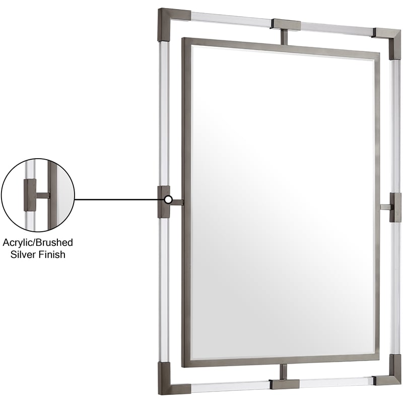 Meridian Furniture Ghost Chrome Mirror