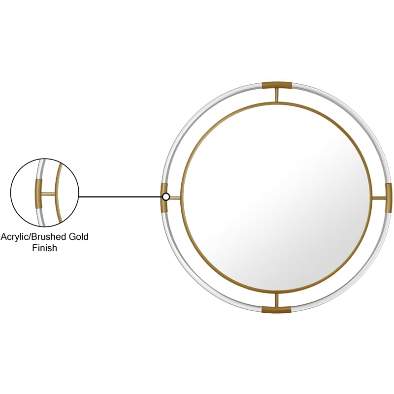 Meridian Furniture Ghost Gold Mirror
