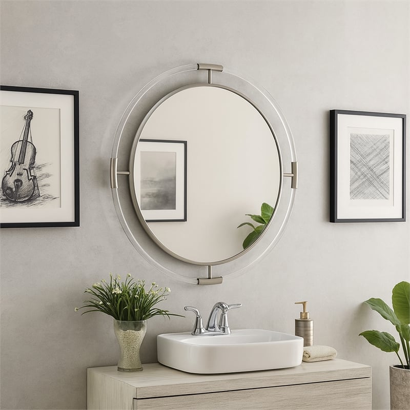 Meridian Furniture Ghost Chrome Mirror