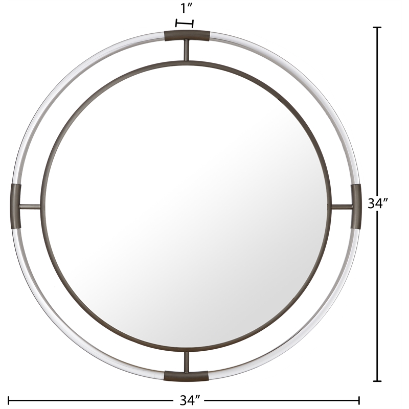 Meridian Furniture Ghost Chrome Mirror