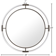 Meridian Furniture Ghost Chrome Mirror