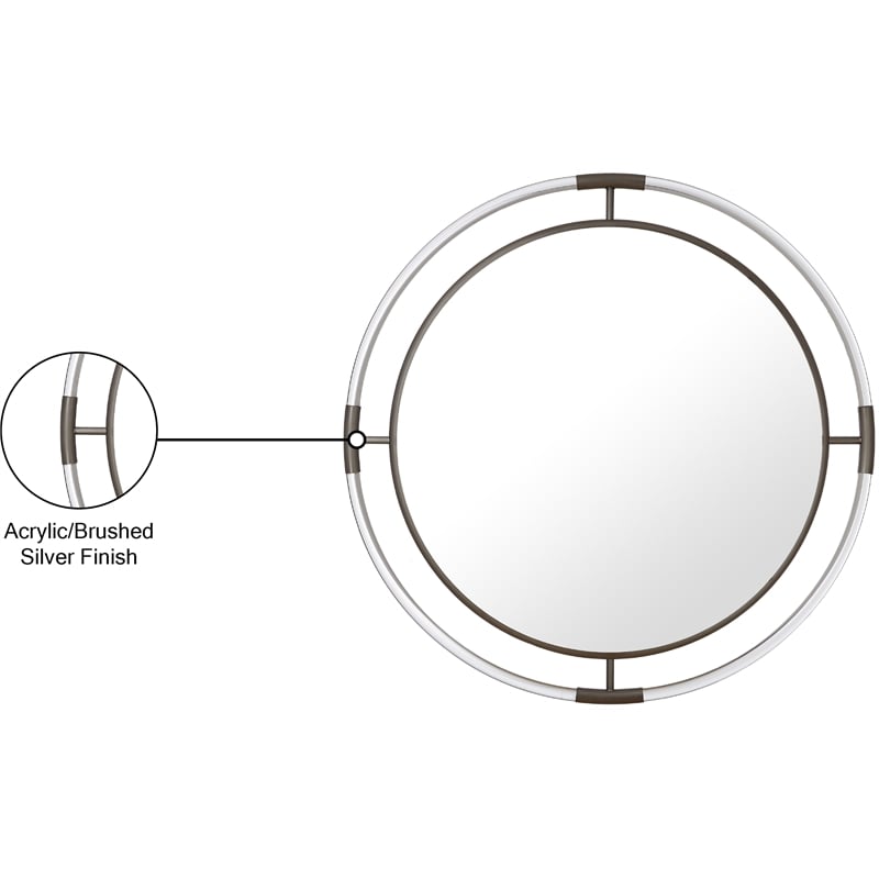 Meridian Furniture Ghost Chrome Mirror