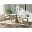 Meridian Furniture Emery White Marble Dining Table