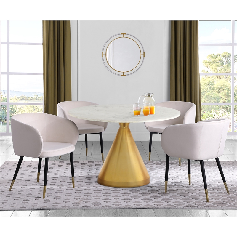Meridian Furniture Emery White Marble Dining Table