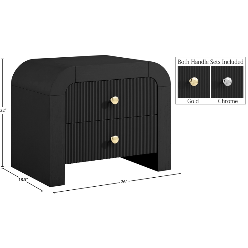 Meridian Furniture Artisto Black Night Stand