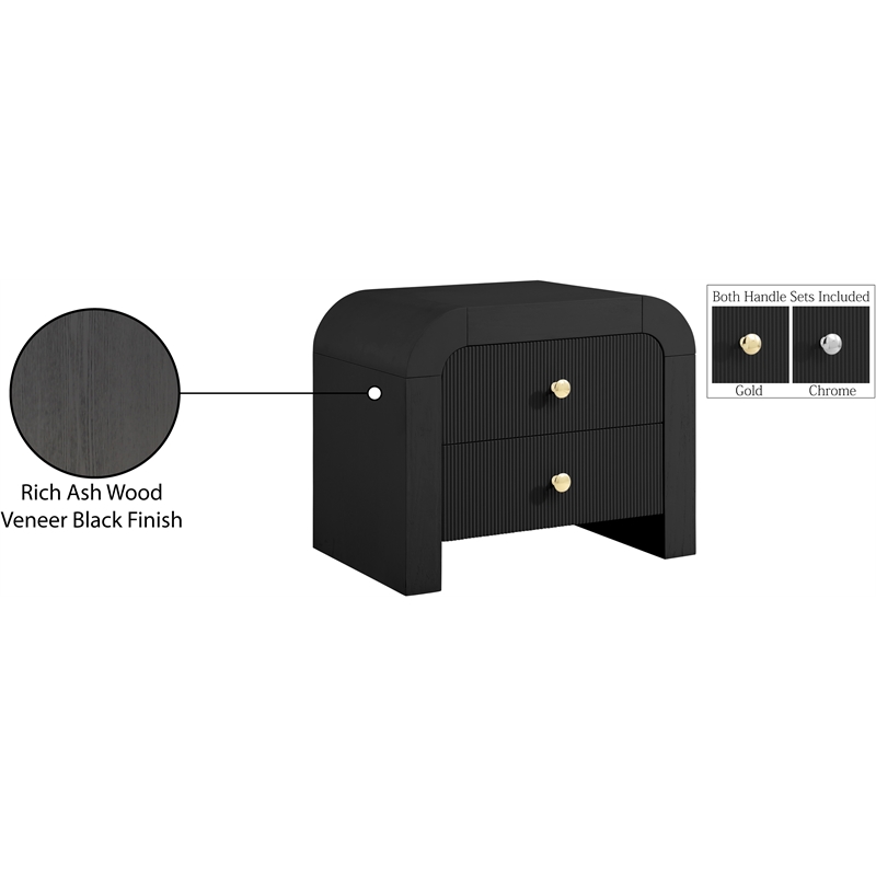 Meridian Furniture Artisto Black Night Stand