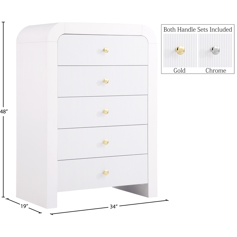Meridian Furniture Artisto White Chest