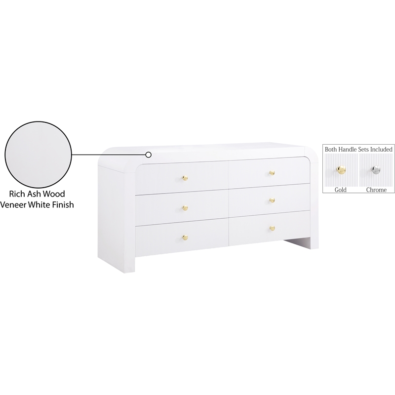 Meridian Furniture Artisto White Dresser