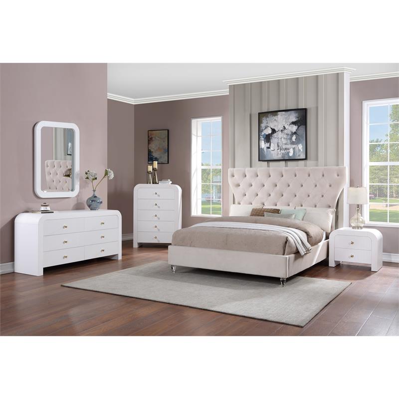 Meridian Furniture Artisto White Night Stand