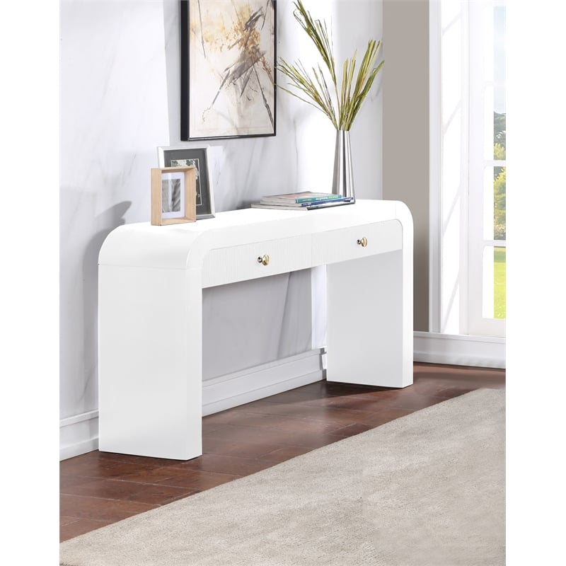 Meridian Furniture Artisto White Console Table