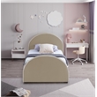 Meridian Furniture Brody Beige Velvet Twin Bed