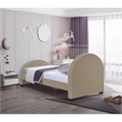 Meridian Furniture Brody Beige Velvet Twin Bed