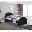 Meridian Furniture Brody Black Velvet Twin Bed