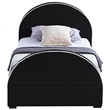 Meridian Furniture Brody Black Velvet Twin Bed
