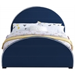 Meridian Furniture Brody Navy Velvet Full Bed