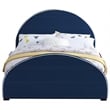 Meridian Furniture Brody Navy Velvet Queen Bed