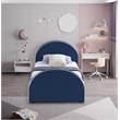 Meridian Furniture Brody Navy Velvet Twin Bed
