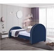 Meridian Furniture Brody Navy Velvet Twin Bed