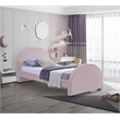 Meridian Furniture Brody Pink Velvet Twin Bed