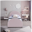 Meridian Furniture Brody Pink Velvet Twin Bed