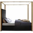 Meridian Furniture Jones Black Velvet King Bed