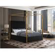 Meridian Furniture Jones Black Velvet Queen Bed