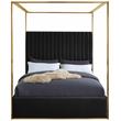 Meridian Furniture Jones Black Velvet Queen Bed