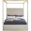 Meridian Furniture Jones Cream Velvet King Bed