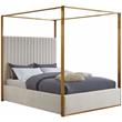 Meridian Furniture Jones Cream Velvet King Bed