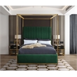 Meridian Furniture Jones Green Velvet King Bed