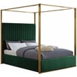 Meridian Furniture Jones Green Velvet Queen Bed