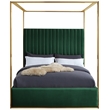Meridian Furniture Jones Green Velvet Queen Bed