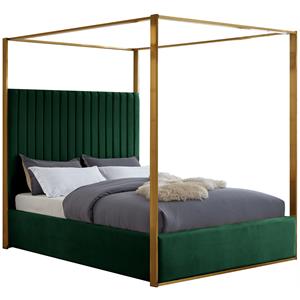 Meridian Furniture Jones Green Velvet Queen Bed