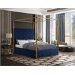 Meridian Furniture Jones Navy Velvet Queen Bed