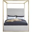 Meridian Furniture Jones White Vegan Leather King Bed